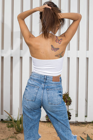 Queencii – Isla Crop Top White